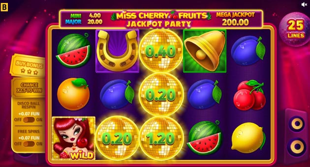 Miss Cherry Fruits jackpot party