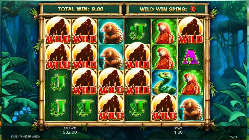 Kong Wonder Wilds Wild Win & Spin with collected gorilla Wilds